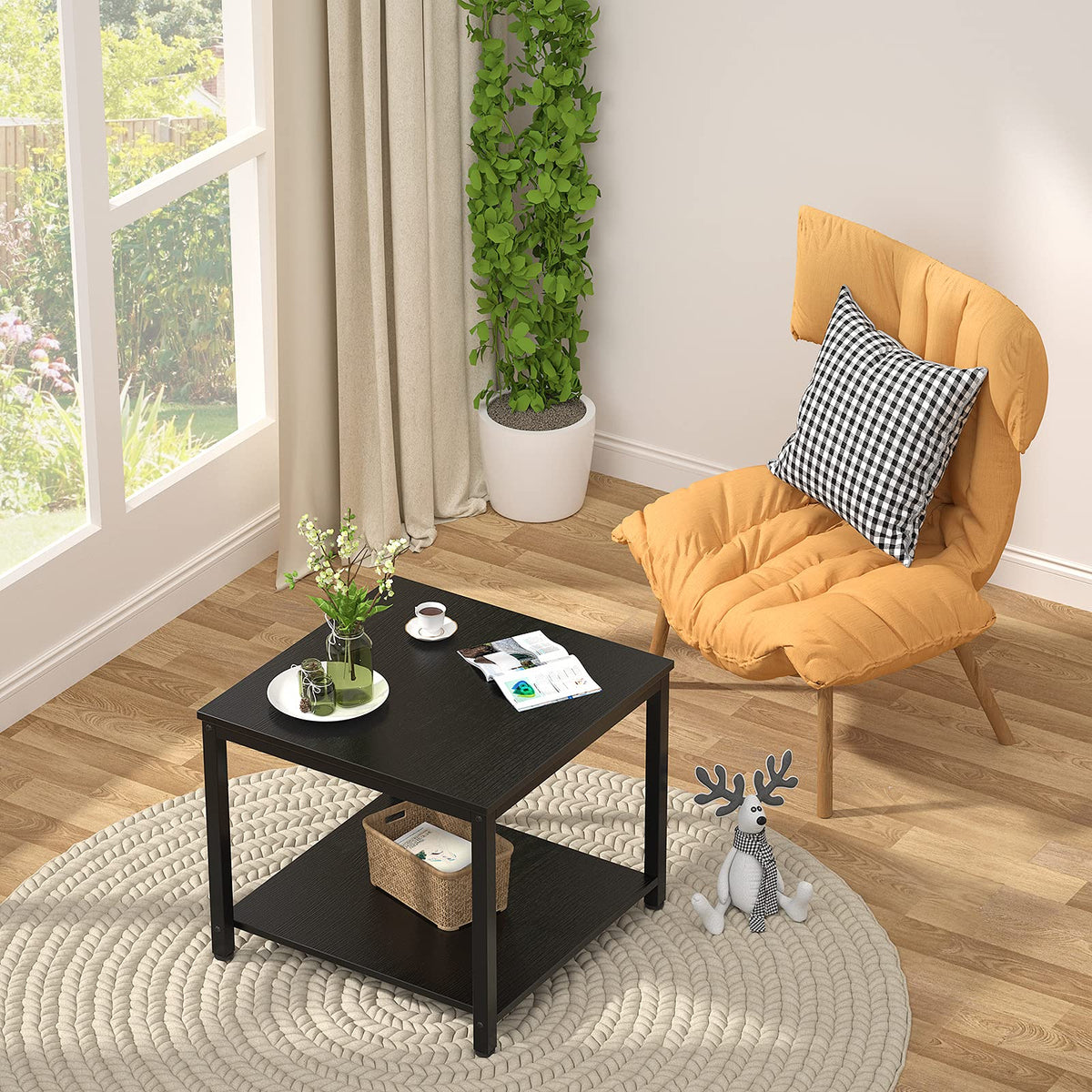 Homieasy two-tier layout providing extra storage and organization