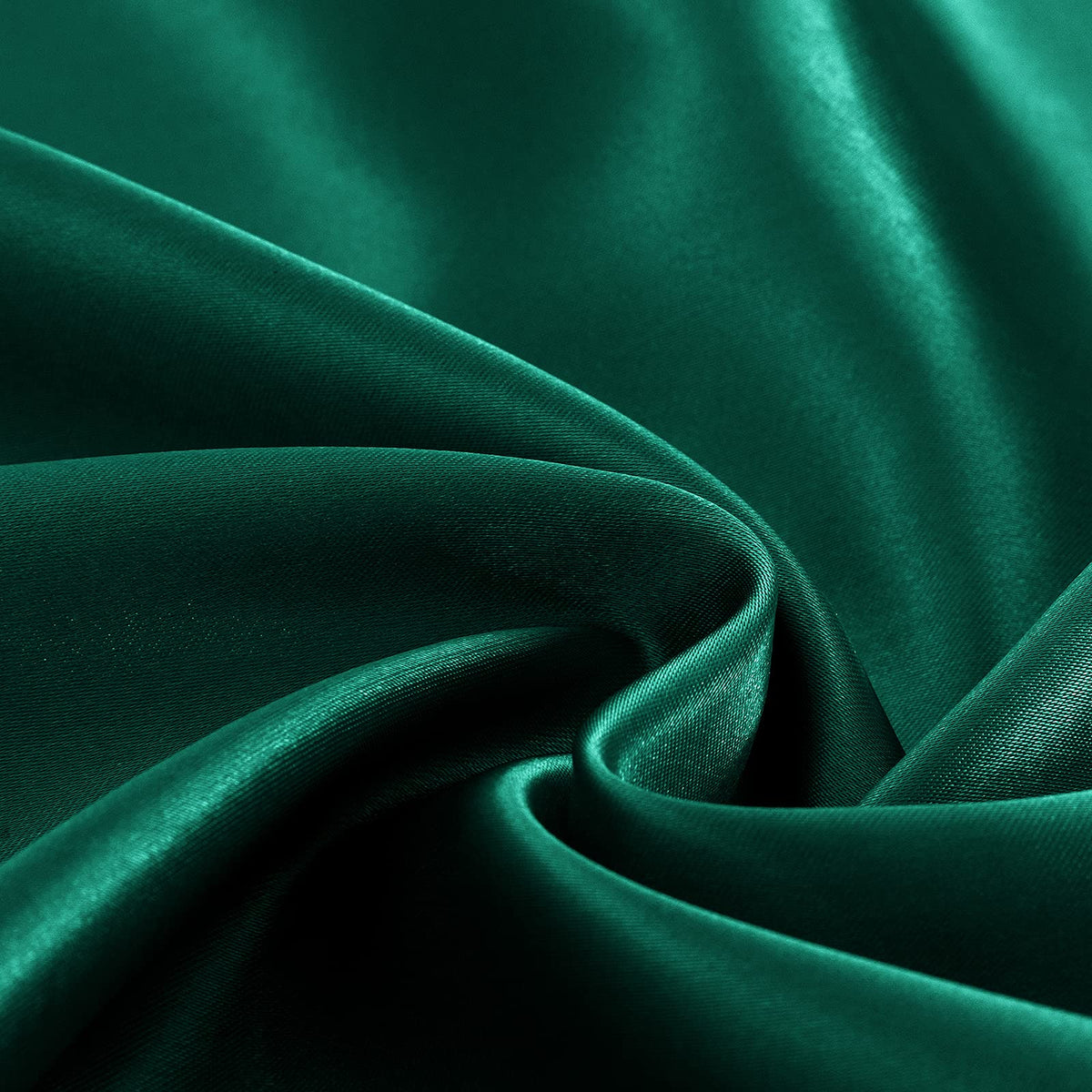 Homiest 4pc Satin Sheets Set – Deep-Pocket Queen, Blackish Green, Silky Bedding