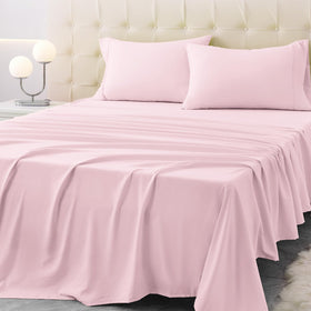 Homilay full-size bed sheet set front view shows soft microfiber comfort