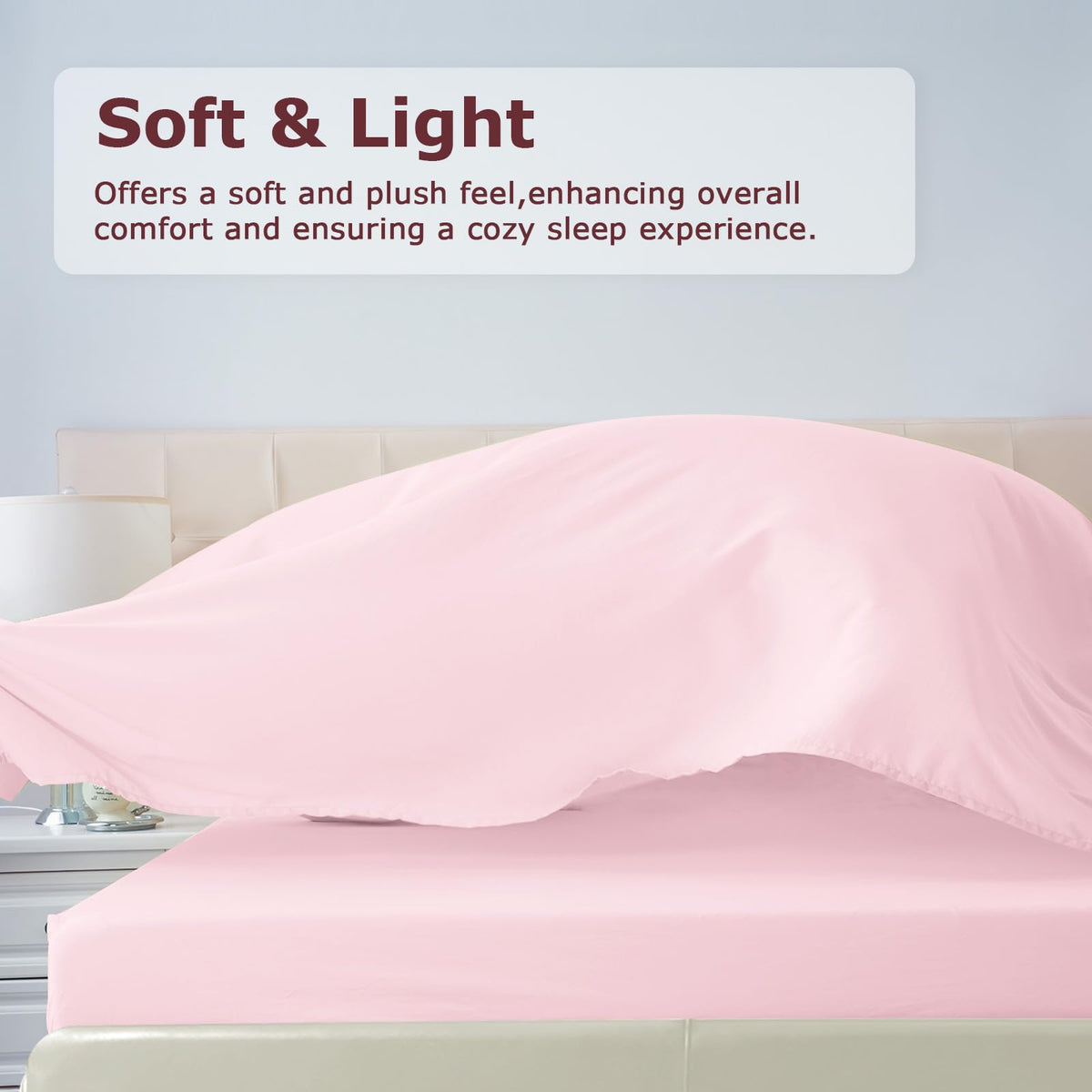 Homilay queen fitted sheet with deep pockets securing up to 16-inch mattresses.