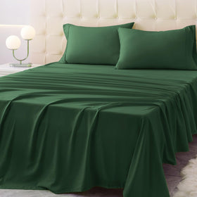 Homilay queen-size flat sheet 90x102 showing smooth, cool comfort