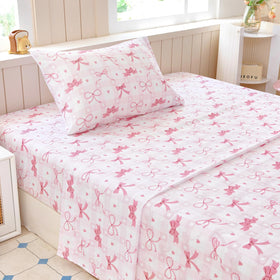 Homilay twin sheet set for kids with pink check flat sheet provides cozy bedtime comfort.