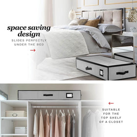 Homior Gift Wrap Organizer measures 6 by 14 by 40 inches for space saving.