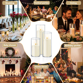 Homjoy unscented wax pillars burn cleanly with no dripping.