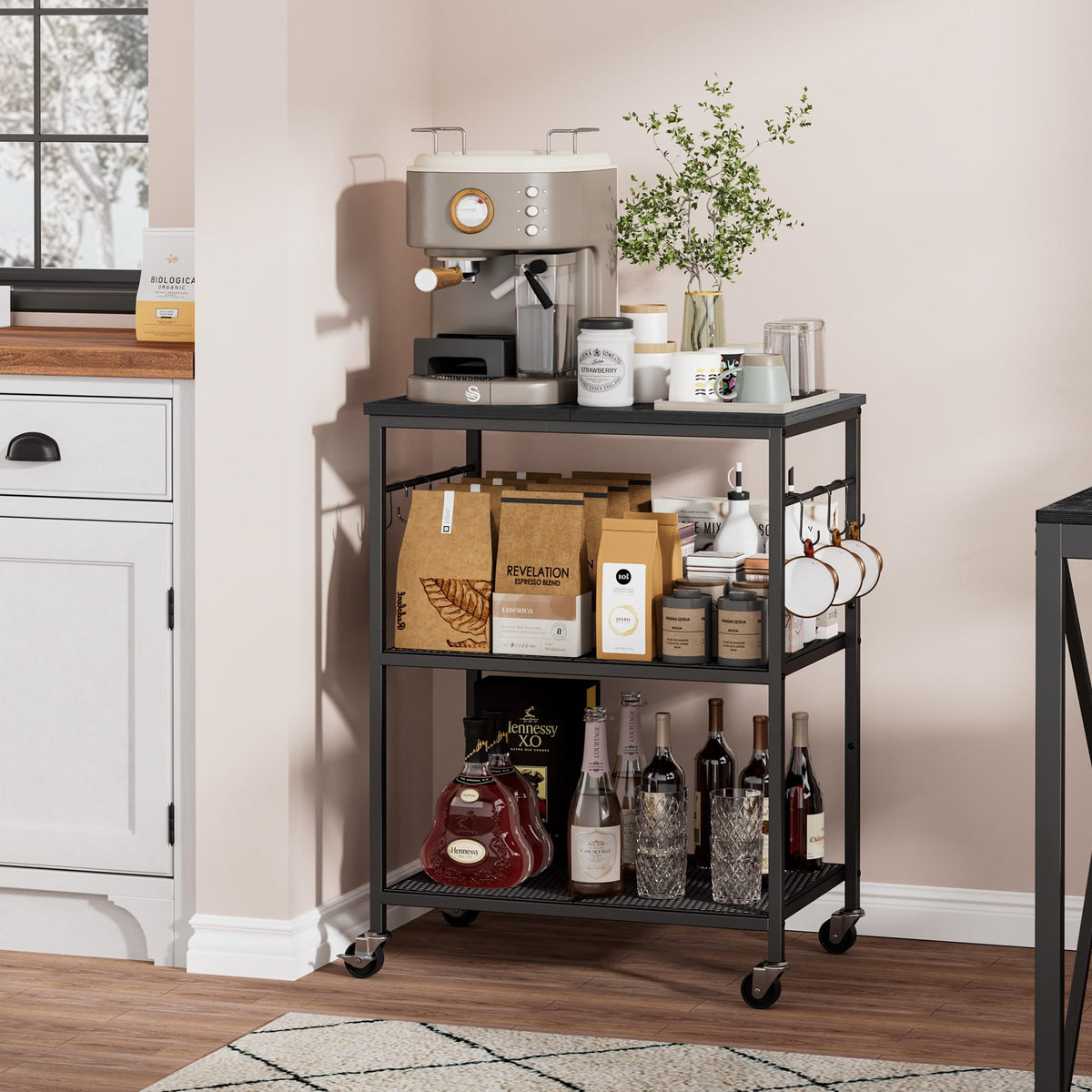 Homleke cart compact design fits small kitchens, apartments, and dorms