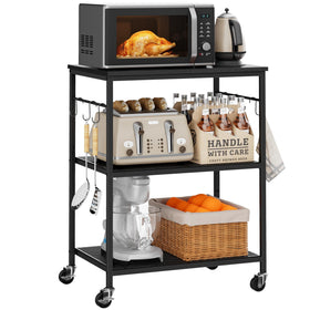 Homleke 3-Tier rolling cart demonstrated in a kitchen corner setup