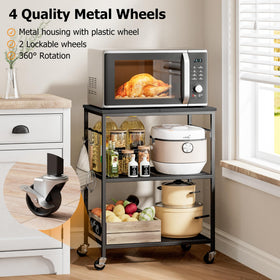 Homleke cart metal shelves highlight sturdy storage for pots and pans