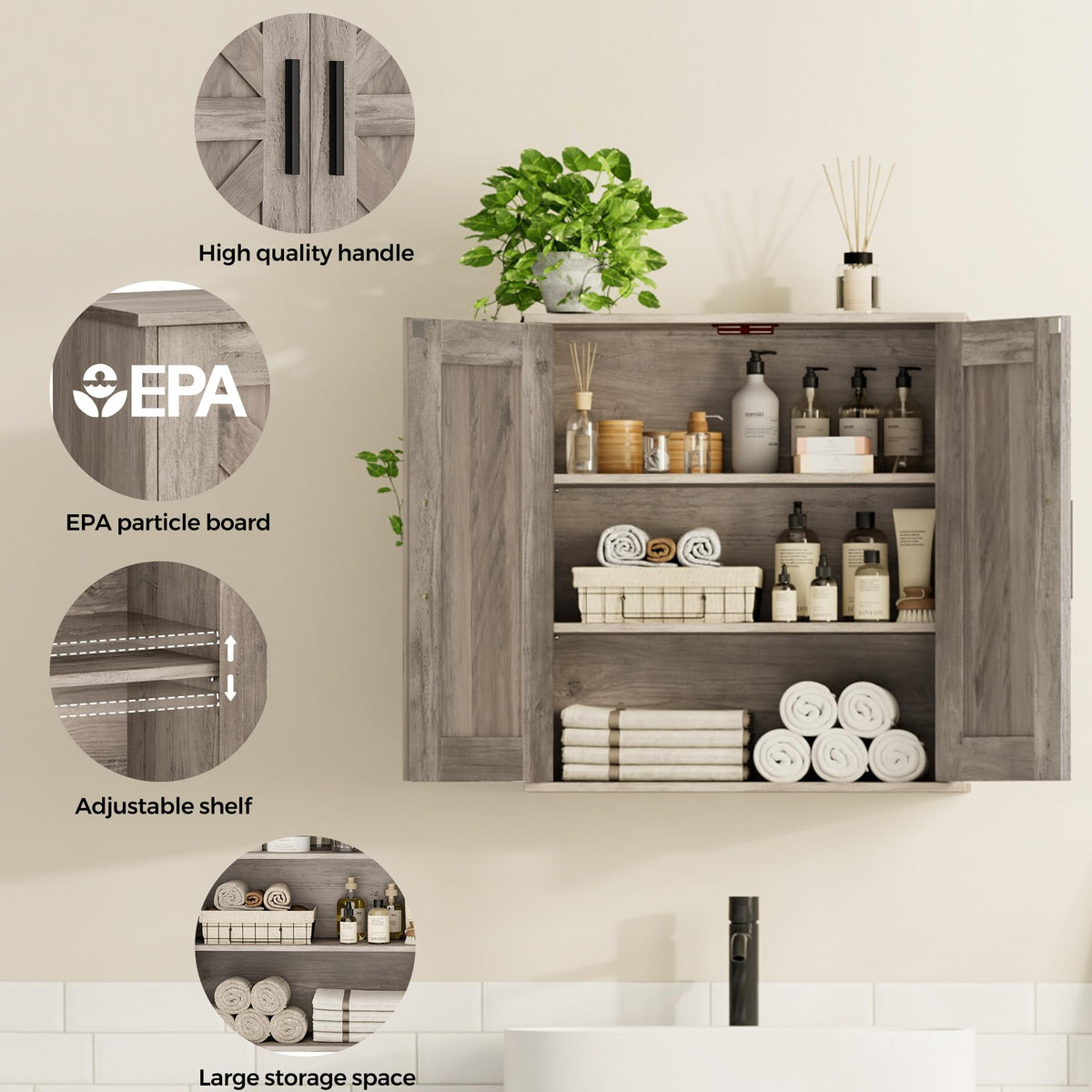 Homleke barn doors conceal clutter with rustic modern style
