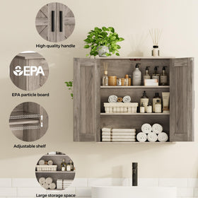 Homleke barn doors conceal clutter with rustic modern style