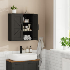 Homleke cabinet open with adjustable shelves for flexible layouts