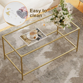Homleke glass coffee table assembly guide demonstrates quick setup