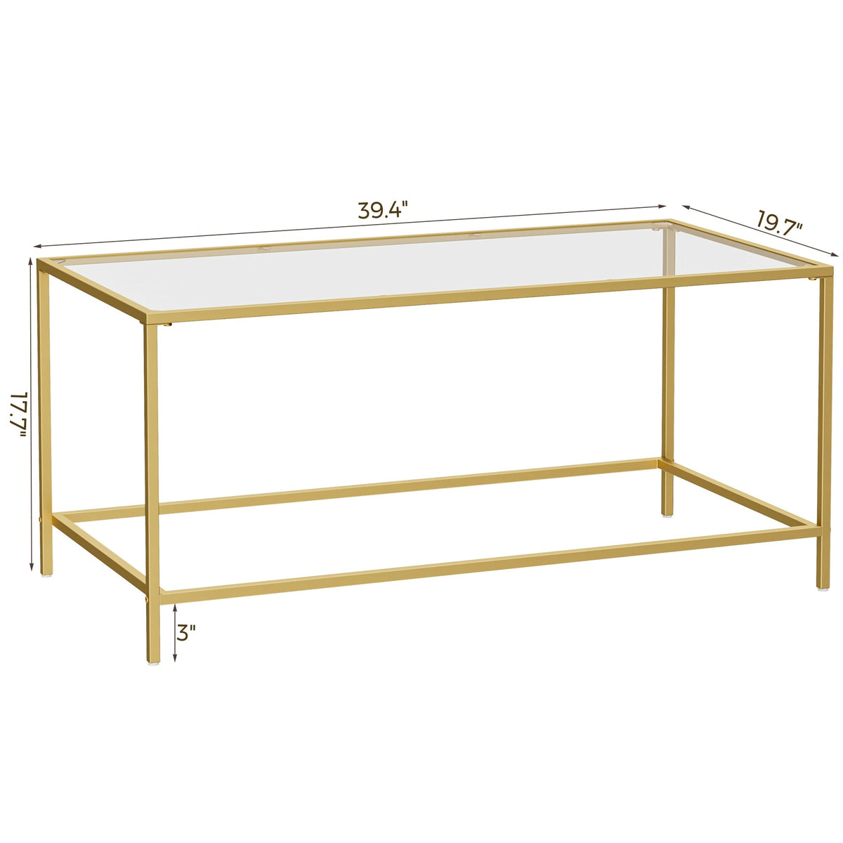 Homleke glass coffee table living room ambiance with clear surface