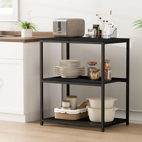 Homleke Kitchen Island with large workstation for prep and serving.