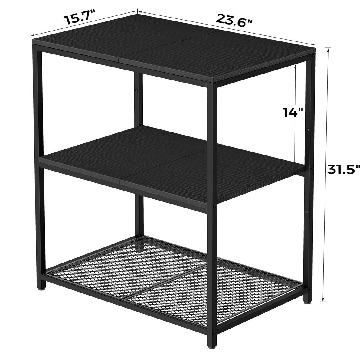Homleke Kitchen Island durable metal frame provides stability for heavy items.