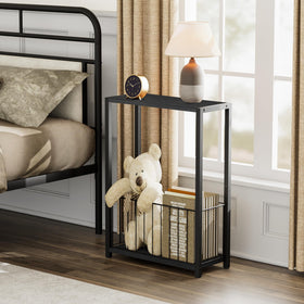 Homleke narrow side table placed in an entryway as a console