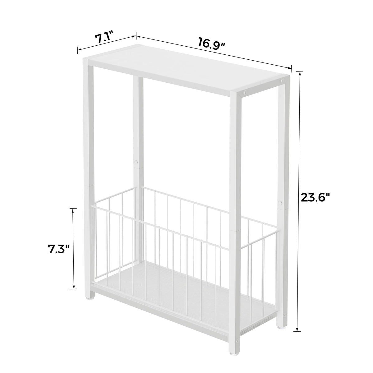 Homleke narrow side table in a cozy living room setting
