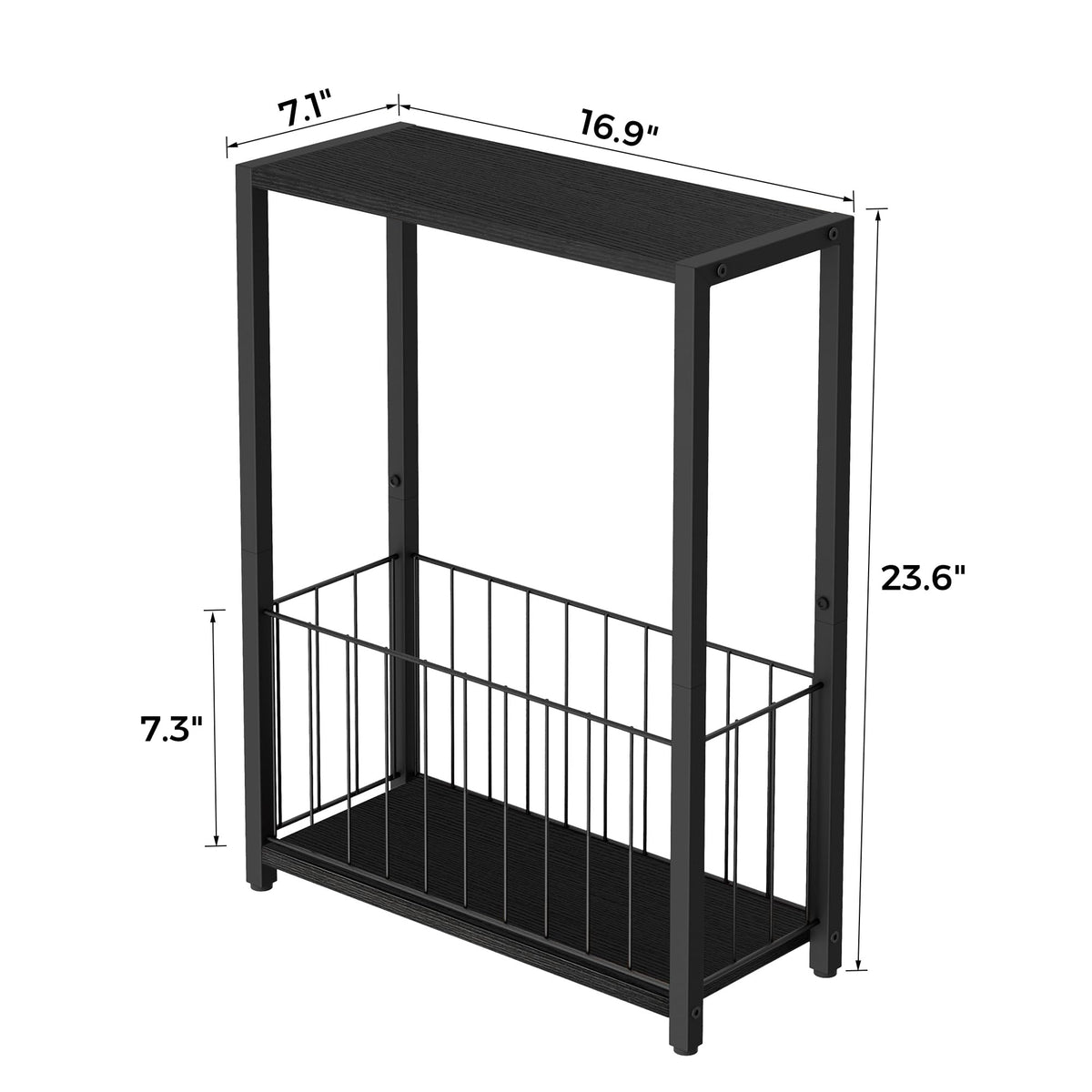 Homleke narrow side table used in living room for convenience