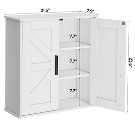 Homleke over-toilet setup saves floor space while adding hidden storage.