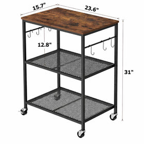 Homleke small appliance storage shelf helps organize appliances and pantry items.