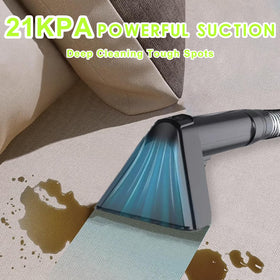 HOMLOVE upholstery cleaner attachment demonstrates versatile stain lifting on fabric