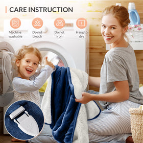 Energy-efficient warmth of HOMLYNS LuxeHeat blanket in a cozy setup
