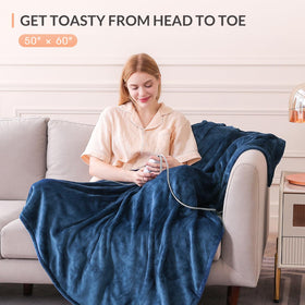 LuxeHeat blanket material: plush flannel and Sherpa for cozy warmth