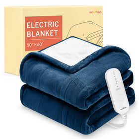 HOMLYNS LuxeHeat blanket control panel showing heat settings for personalized comfort