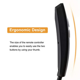 Hommoat remote with extended cable length ready for flexible seating positions.