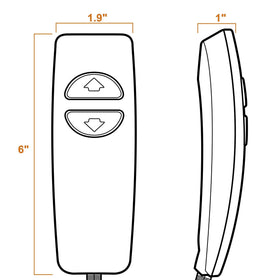 Hommoat ergonomic design remote offers comfortable grip for easier use.