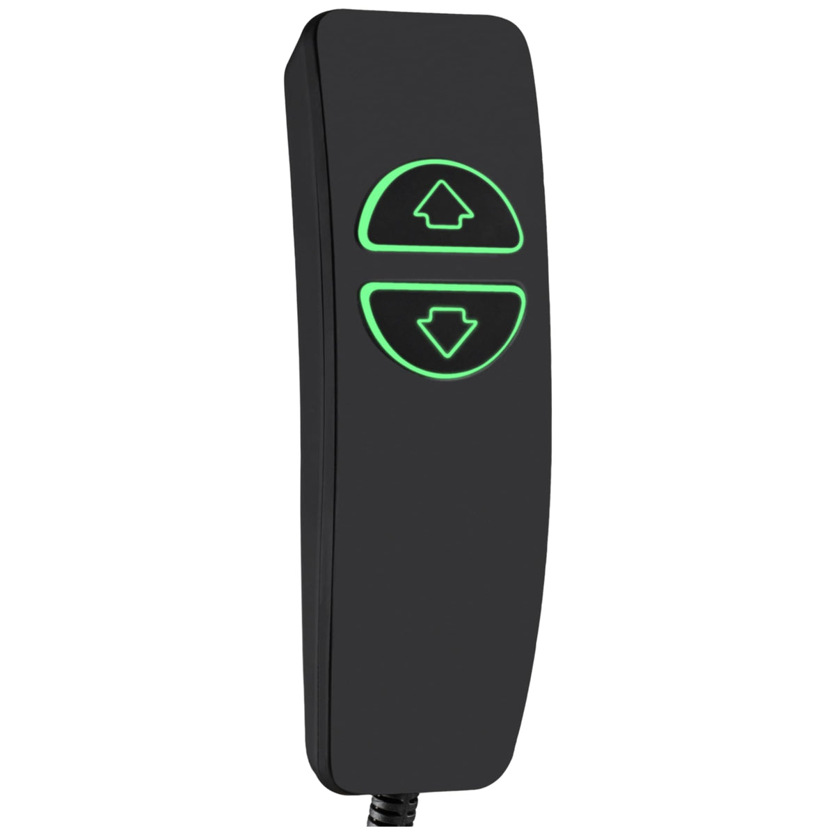 Hommoat 2 Button 5 Pin remote front view with glow-lit buttons for easy night use.