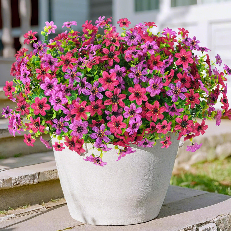 Hommyea artificial outdoor flowers multicolor bundles add year-round porch color