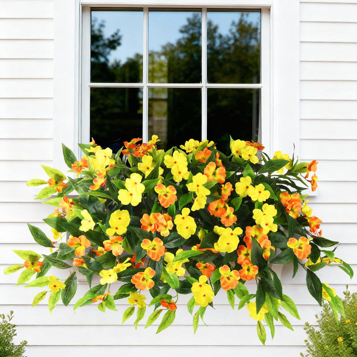 Hommyea six-bunch bouquet for walkways and gardens—maintenance-free decor.