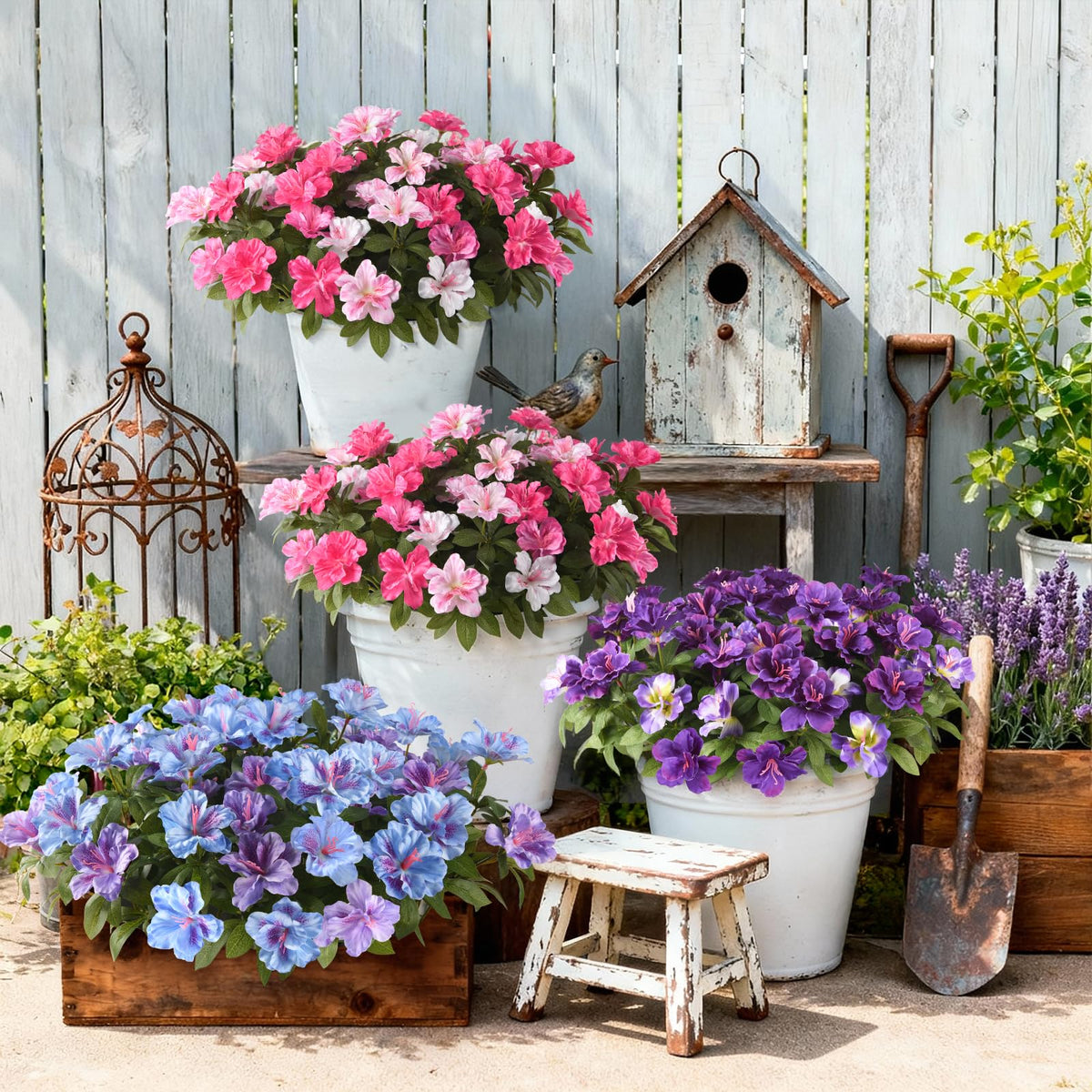 Hommyea faux plants for planters and porches for easy greenery