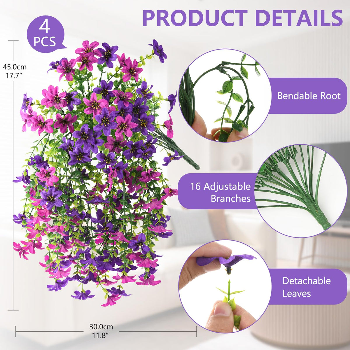 Hommyea hanging baskets on porch or balcony adding instant curb appeal