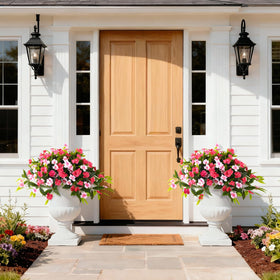 Hommyea outdoor artificial flowers stay vibrant on a weather-ready porch display