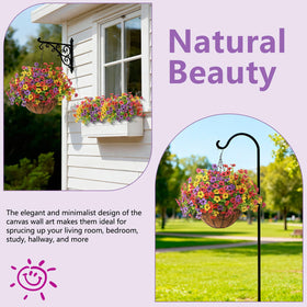 Hommyea outdoor hanging planter with 12 bundles boosts porch curb appeal