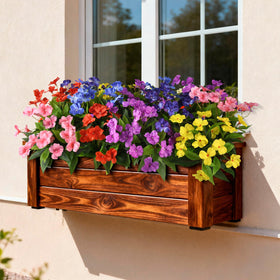 Hommyea outdoor impatiens bundles 13.8 inches tall create full arrangements for walkways