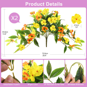Hommyea UV-resistant outdoor flowers provide long-lasting color in sun and rain.