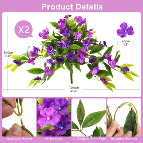Hommyea UV-resistant faux flowers close-up shows lifelike textures for outdoor displays