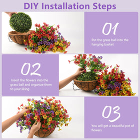 Hommyea UV-resistant faux blooms withstand sun for year-round beauty