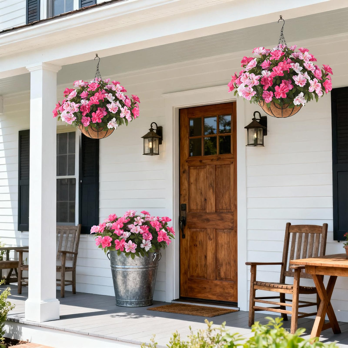 Hommyea UV-resistant fake flowers suitable for sunlit outdoor spaces