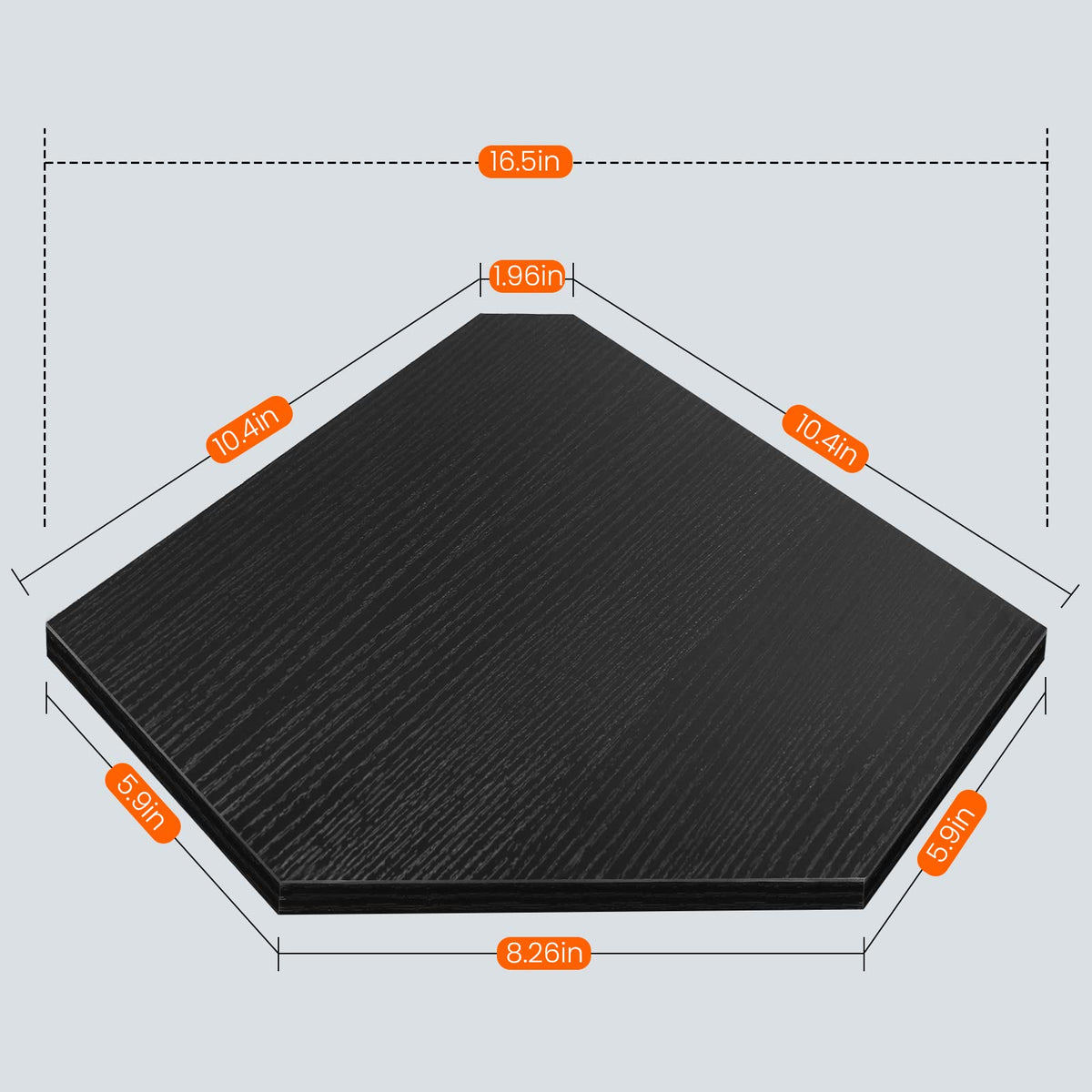 Homode black finish corner shelves enhancing corner storage
