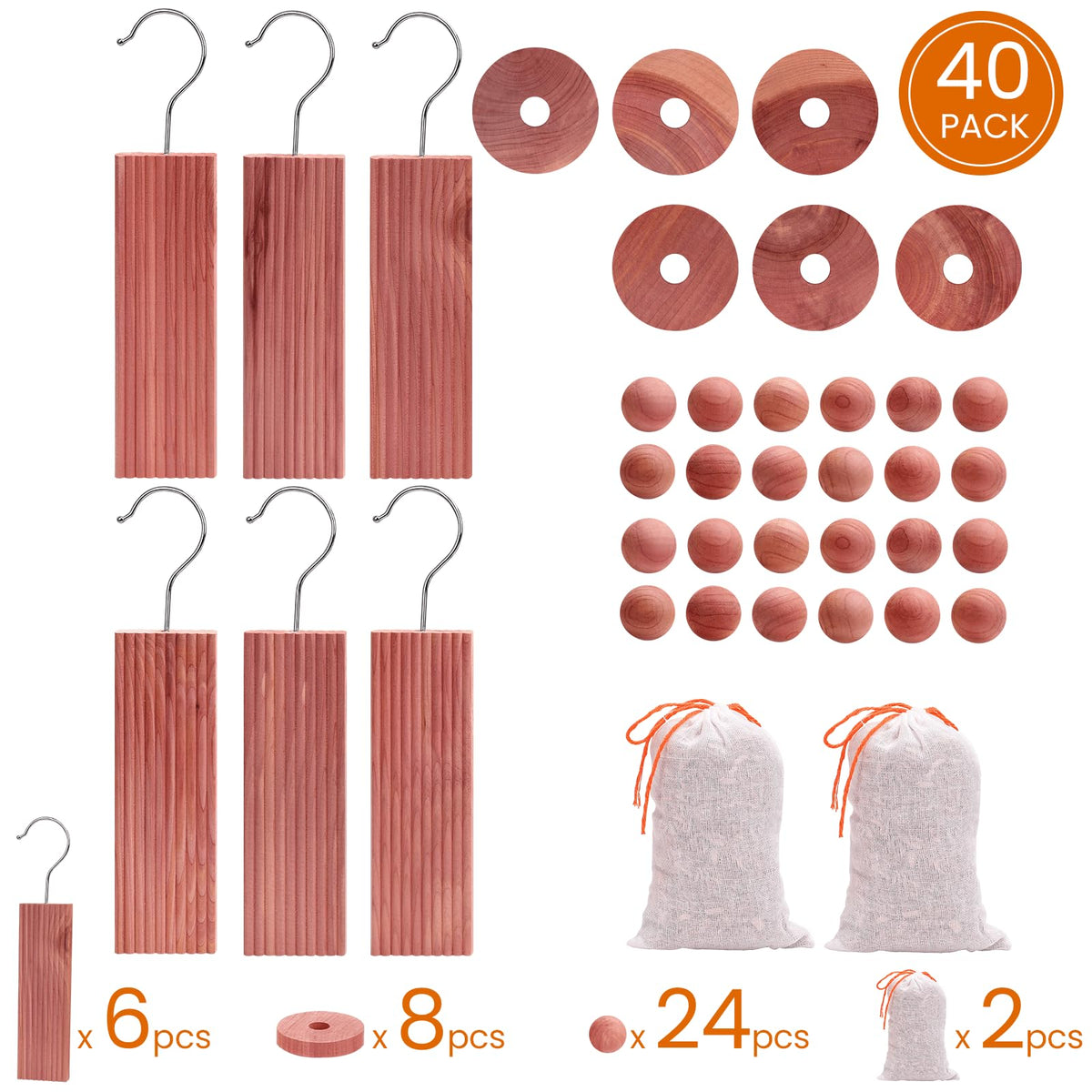 Homode cedar balls placed in a drawer to maintain fabric freshness