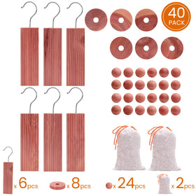 Homode cedar balls placed in a drawer to maintain fabric freshness