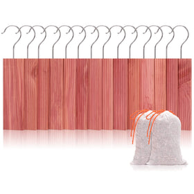 Homode cedar blocks closet hangups refresh fabrics with natural fragrance.