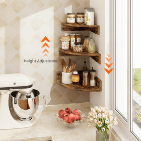 Homode corner shelf wall mount enables easy, secure installation.