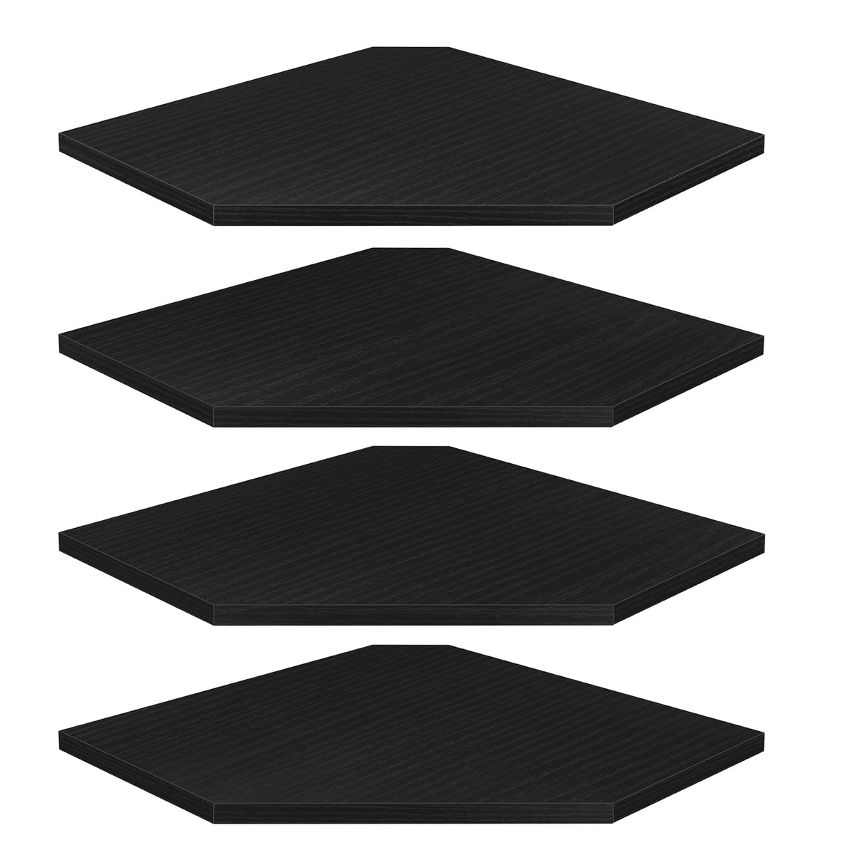 Homode corner shelves diamond 4-tier, front view for stylish storage.