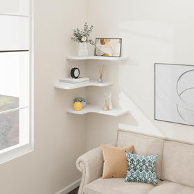 Homode corner shelves L-shape design maximizing corner space