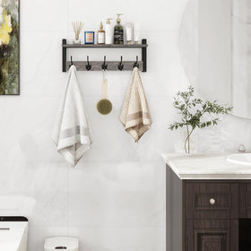 Homode easy-install coat rack with shelf ships ready-to-mount for quick setup.
