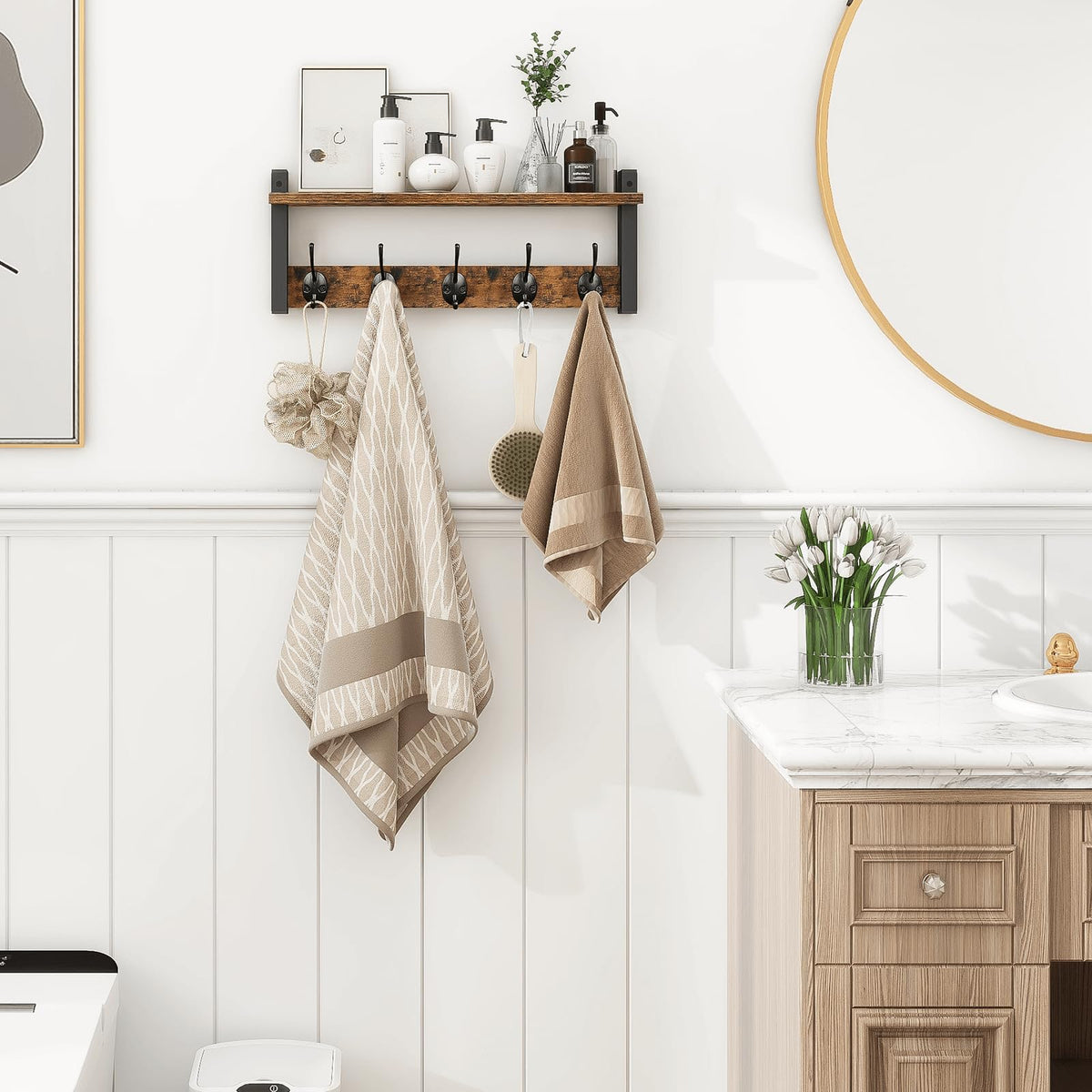 Homode entryway hanging shelf for clutter-free hallway